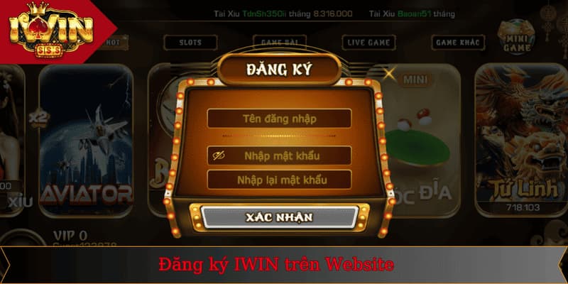 Đăng Ký IWIN 1 Cách đăng ký IWIN trên máy tính qua Website