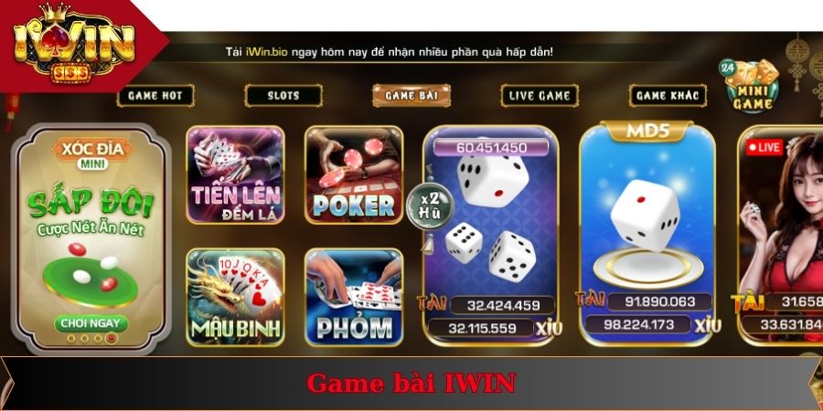 Danh mục game bài được đông đảo người chơi lựa chọn