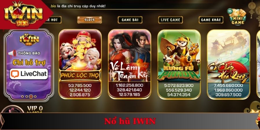 Nổ hũ IWIN trở thành sảnh cược đổi thưởng kịch tính nhất 2025